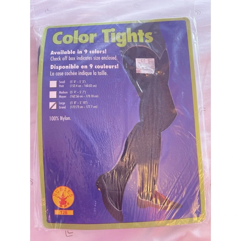 Li'l Tights L 12/14 Kids Child Rubie's Black  Large‎ Nylon Girls/Boys